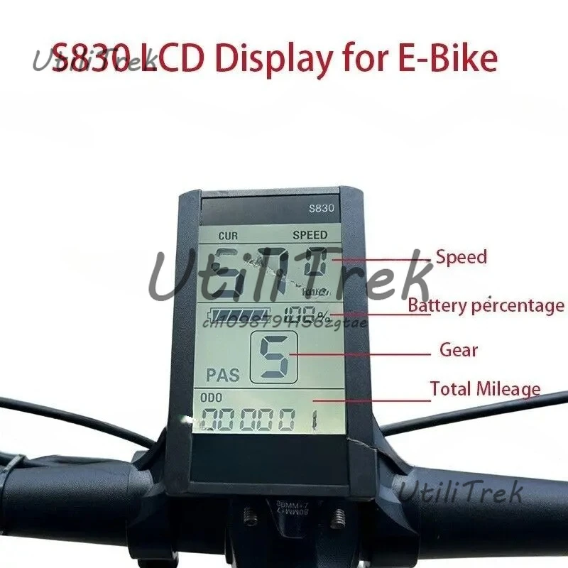 

S830 LCD Display Conversion Kit 48V Electric Scooter Vertical Screen Meter Accessories