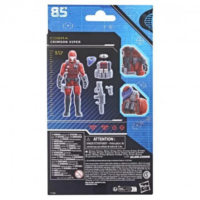 Hasbro GI. Joe Classified-Serie # 85 Crimson Viper Troop-Building 6-Zoll-Actionfiguren für Jungen und Mädchen mit 5 Zubehör als Geschenk