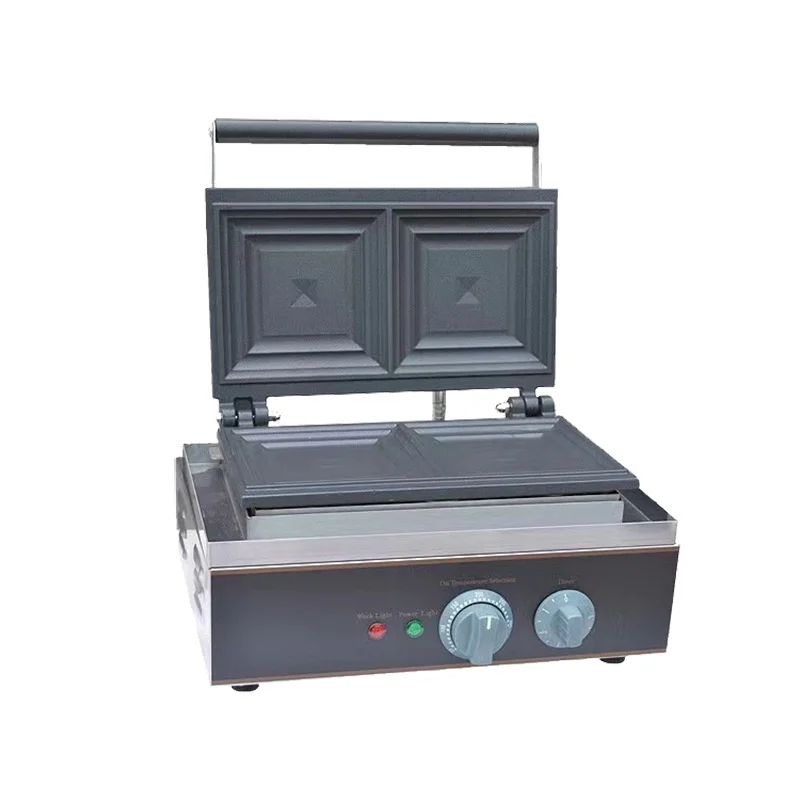 *Commercial Waffle Maker Electric Stainless Steel Non-Stick Coating 1500W High-Power Trendy Light Breakfast Machine Sandwich