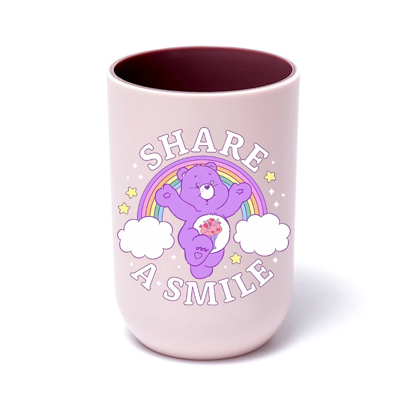 Kawaii Care Bears Toothbrush Cup New Couple Home Gargle Mug Girls Boys Water Cups Fashion Bathroom Accessories Best Friend Gift