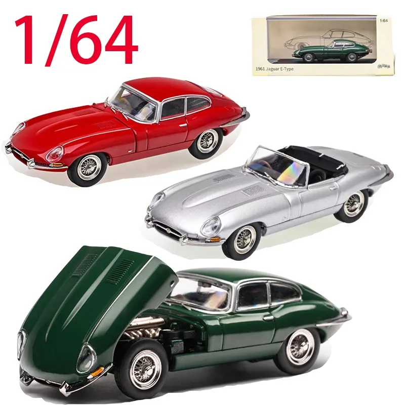 

GFCC Diecast 1/64 Scale Jaguar Alloy Car Model 1961 Jaguar E-Type Rodaster Play Vehicles Toys for Boys Original Box Classic Car