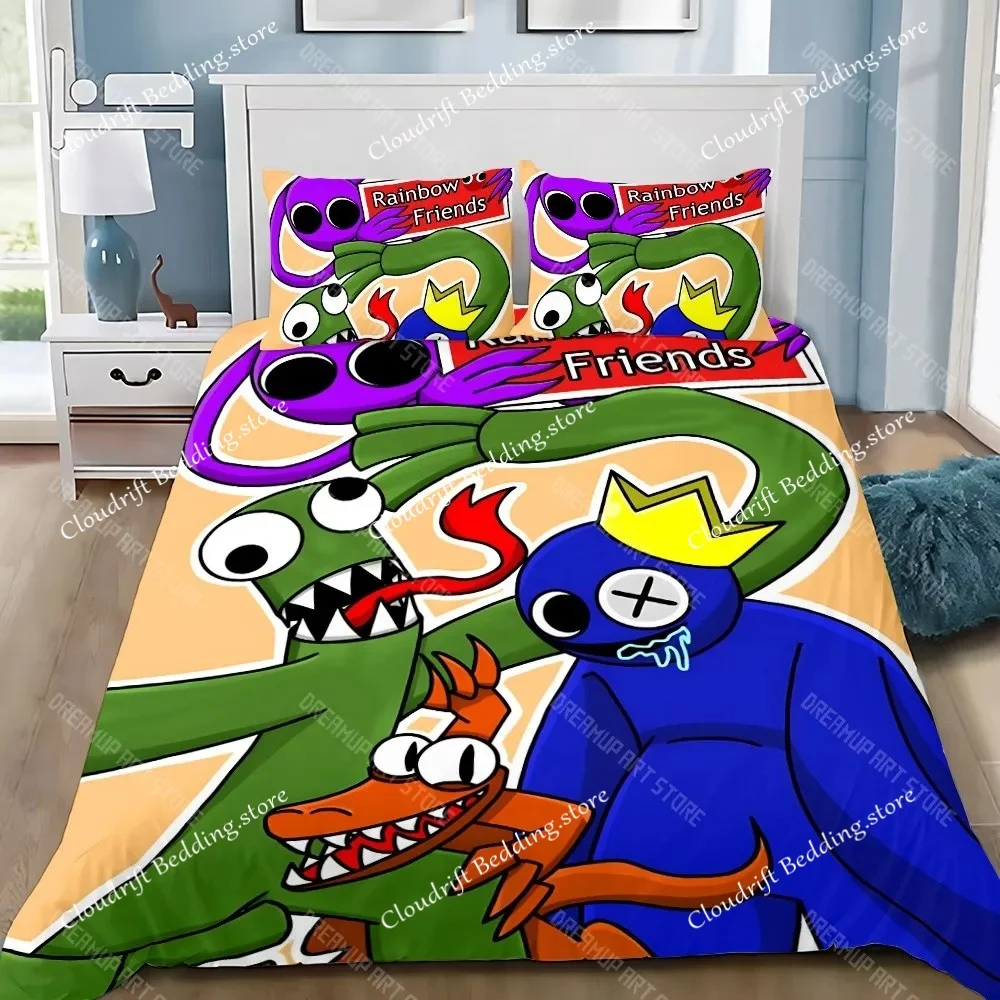 Duvet Cover Pillowcase Bedding Set Adult Boy F-Friends Girl Bedroom Decoration Children R-RainbowS Gift Single Double Large Size