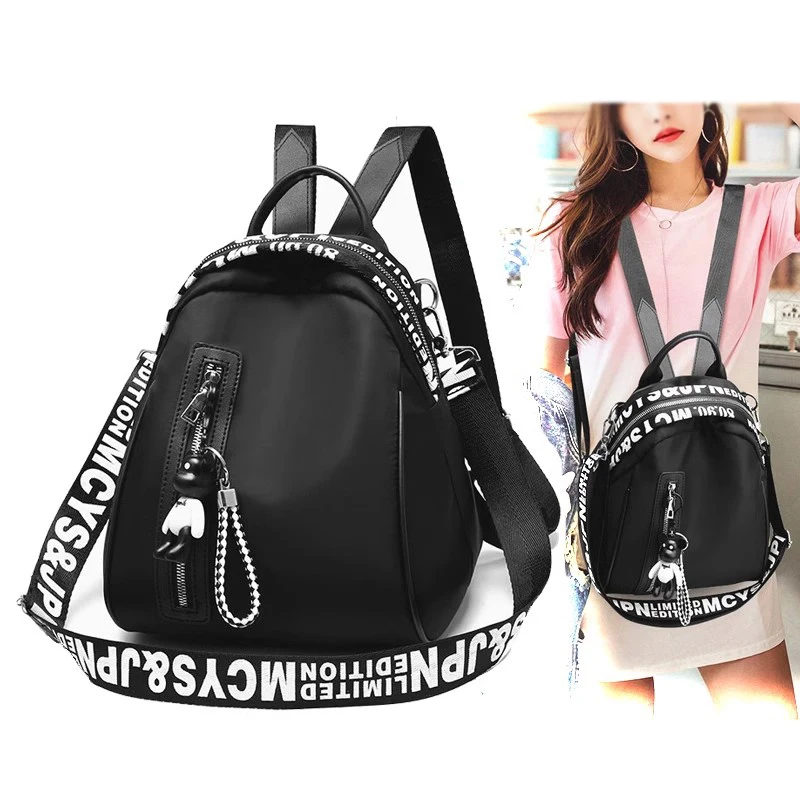 Oxford cloth women\'s backpack 2024 new casual versatile girl shoulder bag fashion letter print travel bag cute backpack