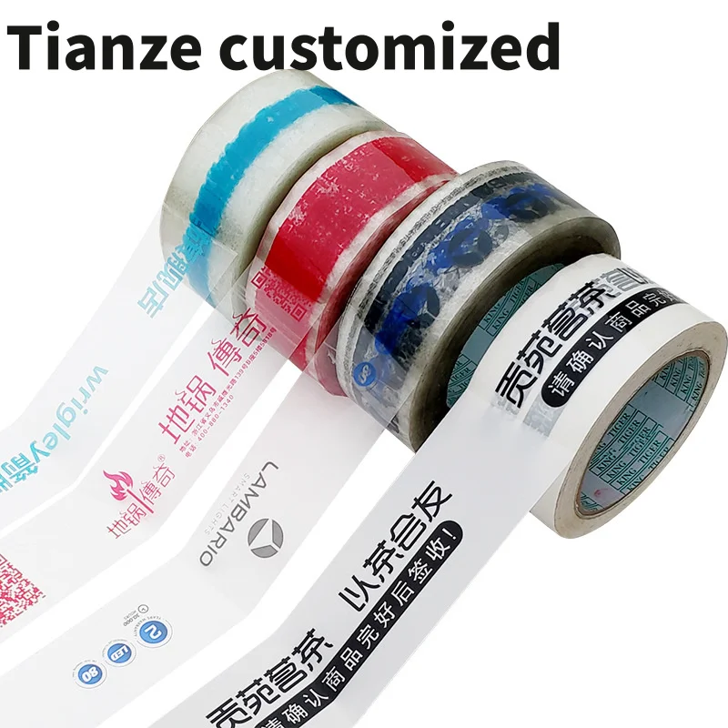 

10 pieces（custom）Custom Printed Bopp Adhesive Packaging Tape Heavy Duty Color Packing Tape Carton Sealing Package Tape