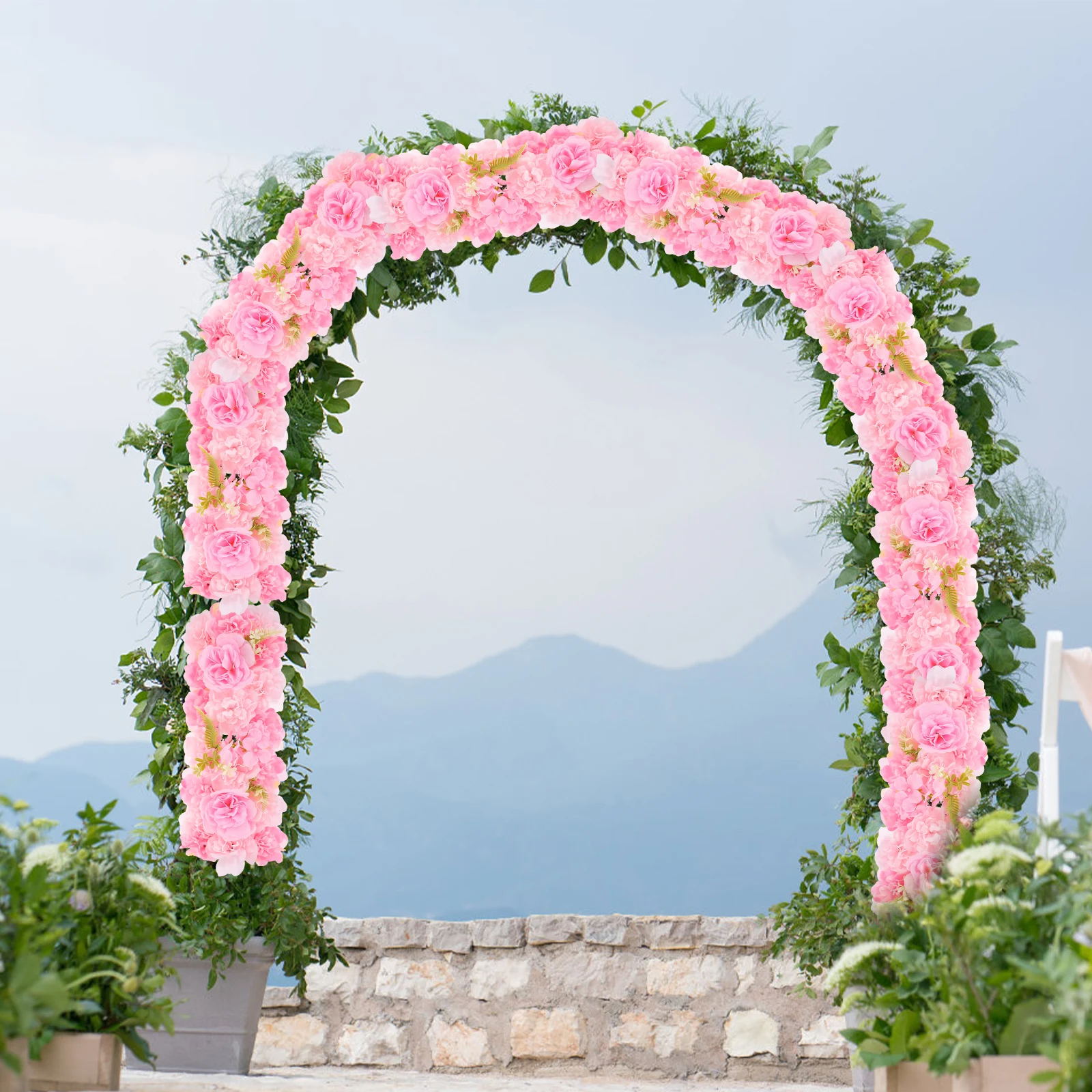

Artificial Flower Wall Panel 3D Simulation Flower for Wedding Party Decor Hanging Backdrop Centerpiece Home Holiday Decoration