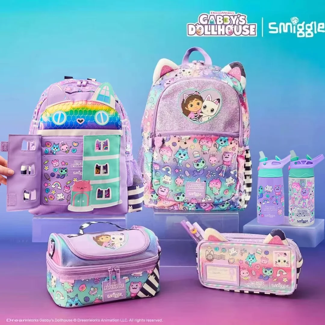 NEW Australian Smiggle Preschool Primary School Children's Doll Double Shoulder Cartoon Backpack Pencil Case Stationery