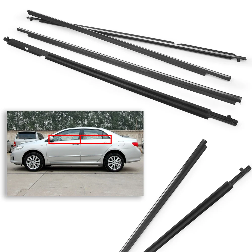 Car Weatherstrip Door Belt Molding Window Moulding Trim Chrome Accessories For Toyota Corolla 2009 2010 2011 2012