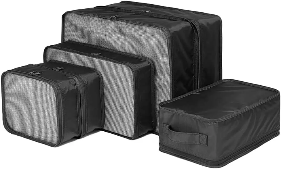 

Travel Packing Cubes Set, Luggage Organizers with Shoe Bag for Suitcases