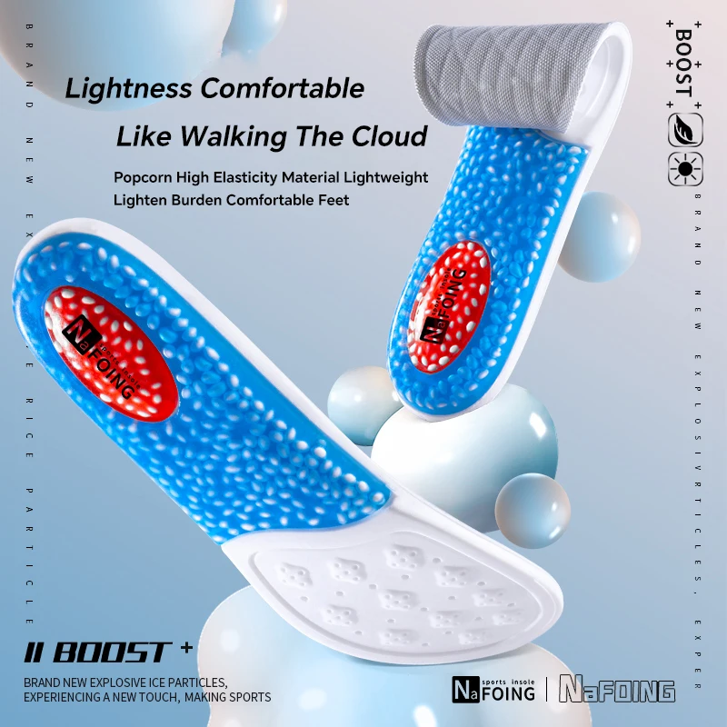 1Pair 4D Cloud Technology Sport Insoles for Shoes Soft High Elasticity PU Air Cushion for Men Women Feet Care Orthopedic Insole
