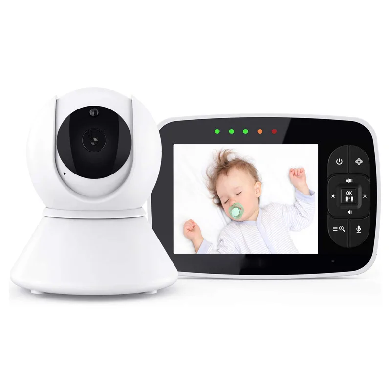 Babystar 3,5 inch video-babyfoon Infrarood nachtzicht Draadloze video-babyfoon met externe camera Pan-Tilt-Zoom