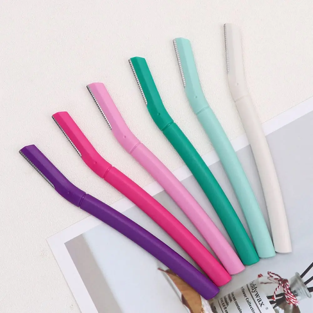 

Safe Macro Straight Handle Eyebrow Razor Anti-slip Durable Eye Brow Shaver Multifunction Multi-purpose Makeup Tools Women