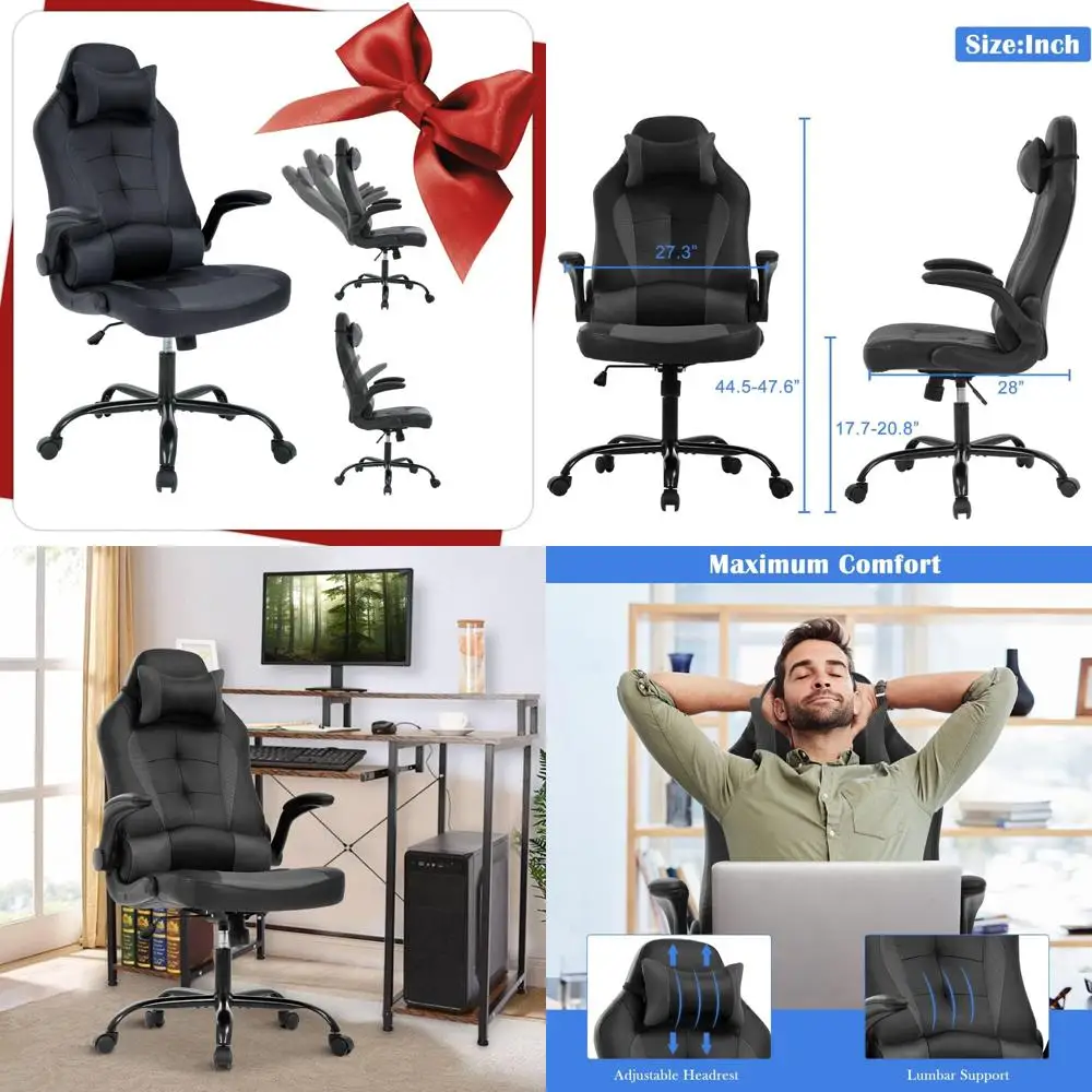 

Эргономичное игровое кресло из искусственной кожи для взрослых — удобный откидной подлокотник, офисное кресло, компьютерное сиденье