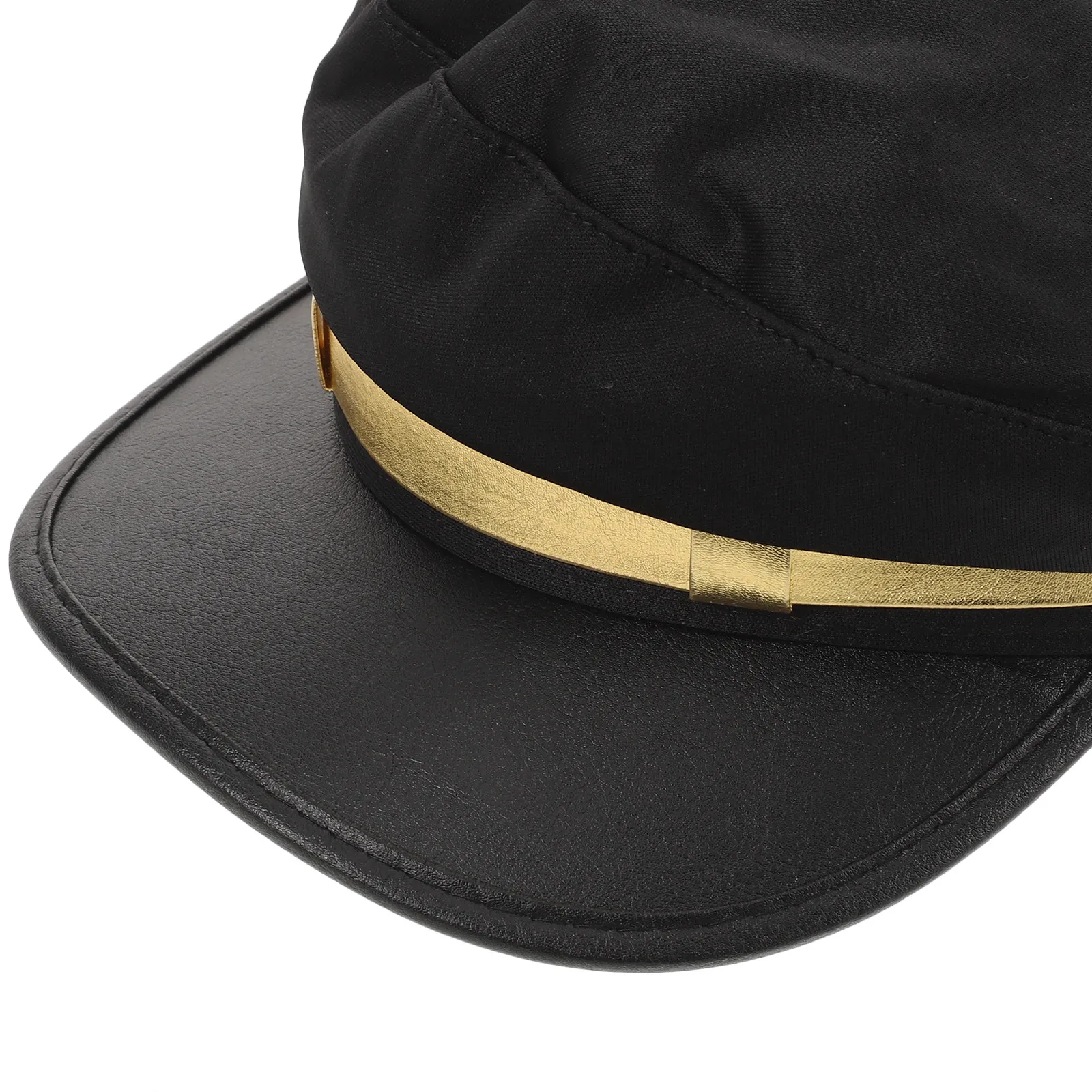 Newsboy Cap for Women Black Nautical Theme Sailor Captain Hat Vintage Flat Peak Cap Yacht Captain Costume Halloween Cosplay