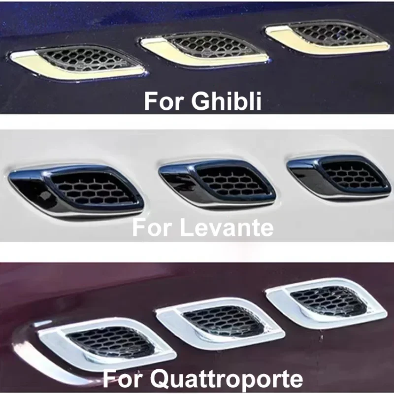 Lateral Grille Fender A/C Air Outlet Vent Cover Trim Left Right Chrome for Maserati Levante 670065952 670065951