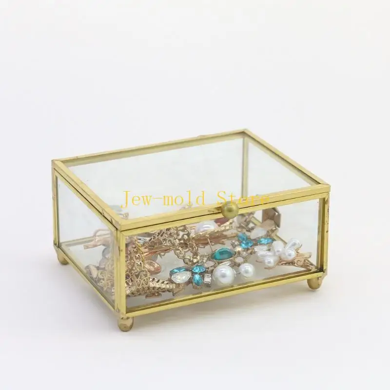 

C71B Ring Earrings Jewelry Display for Case Decorative Box for Storage Trin