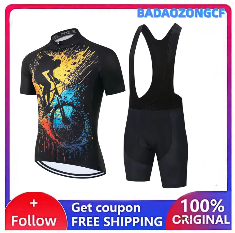 2026 Cycling Clothes Mtb Male Clothing Equipment Man Professional Shirt Shorts Men Jumper Summer Bike Jersey Bib Men's Tricuta