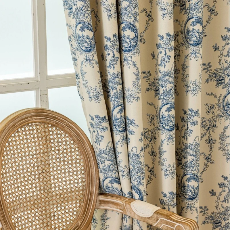 Custom Size High-precision Printed Blackout Curtain Fabric with Thermal Insulation Properties for Living Dining Room Bedroom