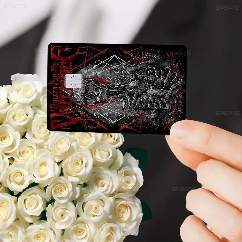 Singer B-bullet For My V-valentine Anime Front Cover Film Sticker Skin For Credit Debit Card Small Large Chip
