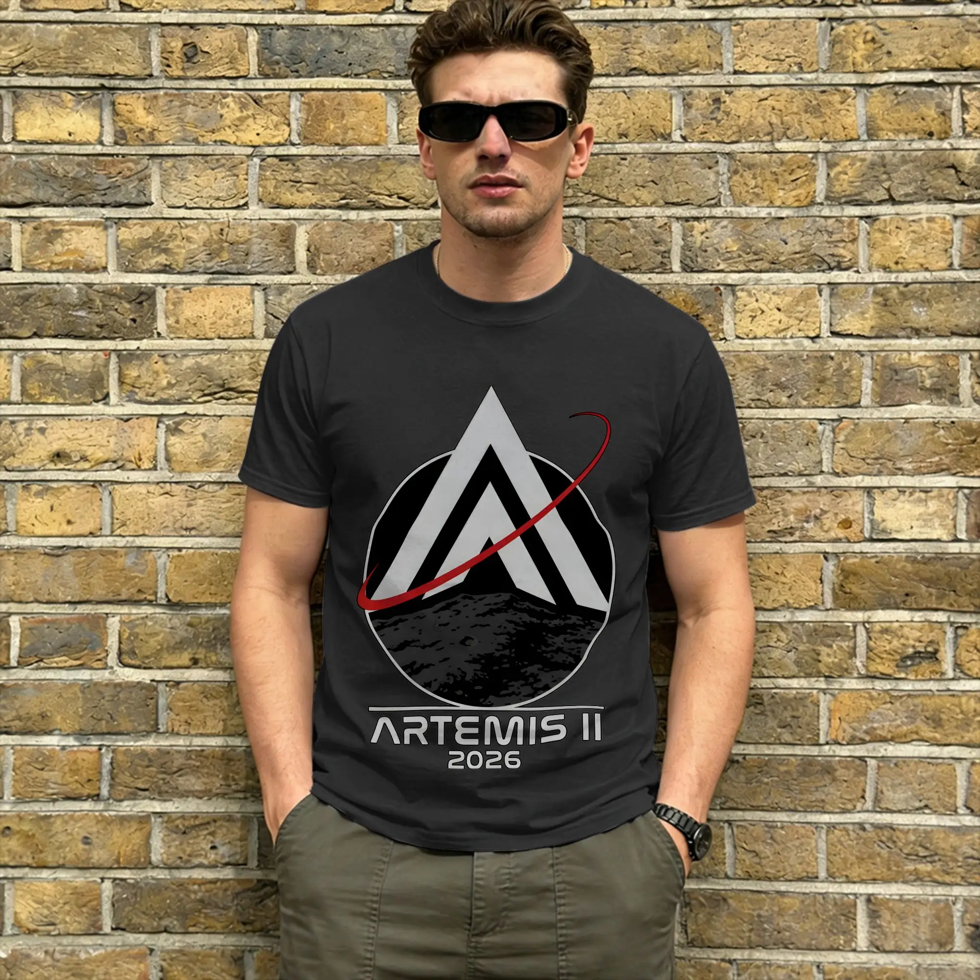 Artemis Moon Mission 2026 Cotton T Shirt For Men Summer  Streetwear T Shirts O-Neck Hip Hop Tees Oversize Print Clothes