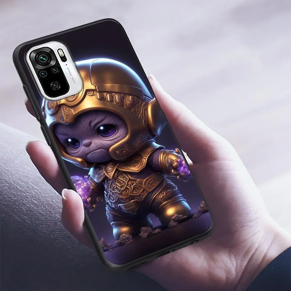 マーベルヒーローズアベンジャーシリコンフォンケース、かわいい赤ちゃん、Xiaomi Redmi Note 10 Pro、8、9、11、12プロプラス、7、8t、9t、10、11s、ファンダ12s,5g