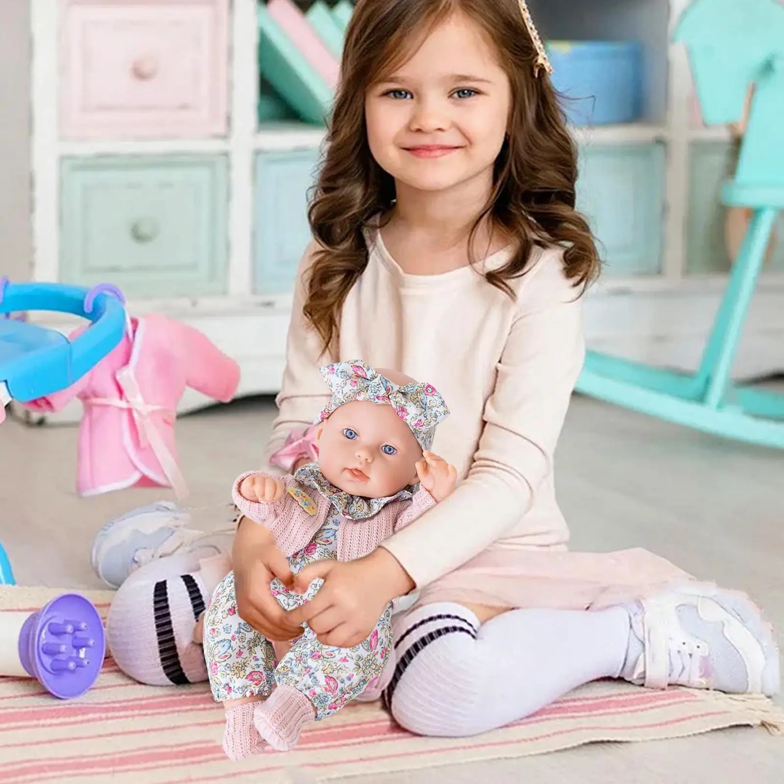 

Realistic Baby Doll Reborn Baby Realistic Doll 12 Inch Washable Soft Toy Cute Sleeping Companion For Role Play Kids Nursery