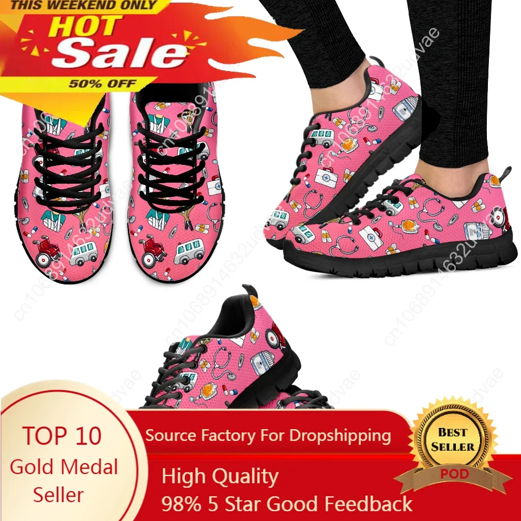 

Nurse Casual Shoes For Women Ambulance Medical Equipment Sneakers Comfortable Lace-up First Aid Medical Shoes Mujer