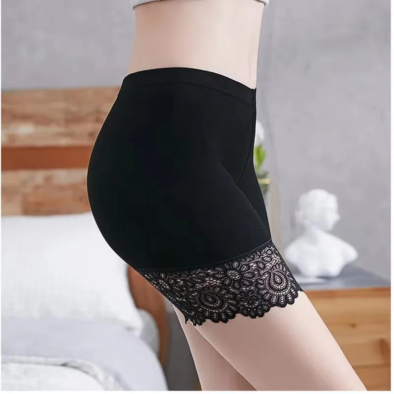 40KG-80KG Women Plus Big Size safety Pants soft and comfoalMaterial Shorts with Lace Panties