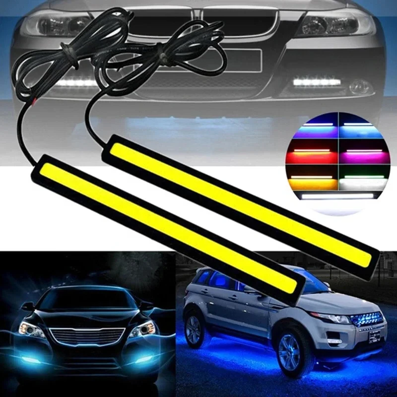 

Car Daytime Running Lights Lamp Universal Waterproof Super Bright 17 cm 12V LED Car Lights Strips COB Off Road Driving Fog Light