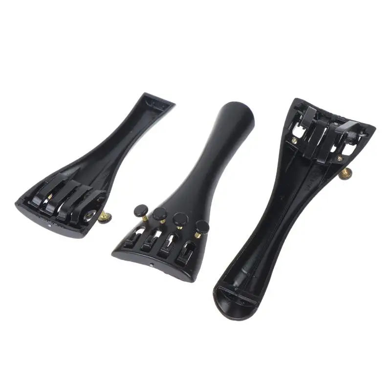 Carbon Fiber Violin/Viola Tailpiece With Tailgut Rope Fine Tuners 4/4 3/4 1/2 1/4 1/8 1/10 Size Violin Accessories