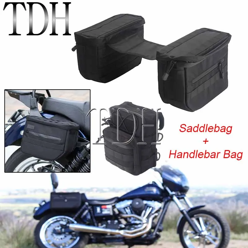 

Motorcycle Essential Saddlebag Escape Bags Club Thug Style T-bar Handlebar Bag Toolbag For Harley Dyna Sportster Custom Classic