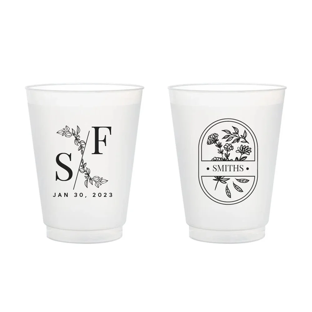 

Custom Frosted Cups, Wedding Frosted Cups, Frosted Cups Wedding Favors, Plastic Cups, Custom Plastic Cups, Wedding Plastic Cups