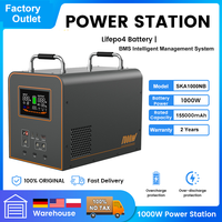 Power Station 2000W 2048Wh Home Emergency Rechargeable LiFePO4 Battery Solar Generator 1000W For Camping Power Bank 220V110V 12V