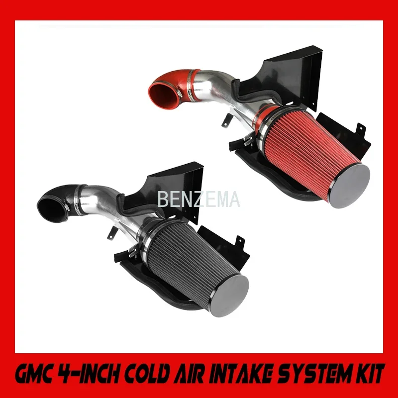 

4" Cold Air Intake System Kit +Heat Shield For 99-06 GMC Chevy V8 4.8L/5.3L/6.0L