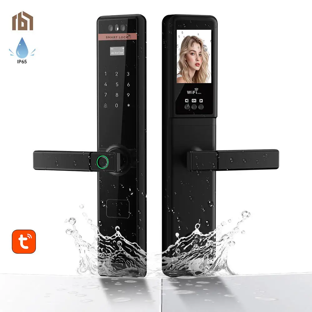 Waterproof Face recognition Automatic lock Video intercom call remote unlock Weather resistant 6068 Tuya wifi Smart door lock