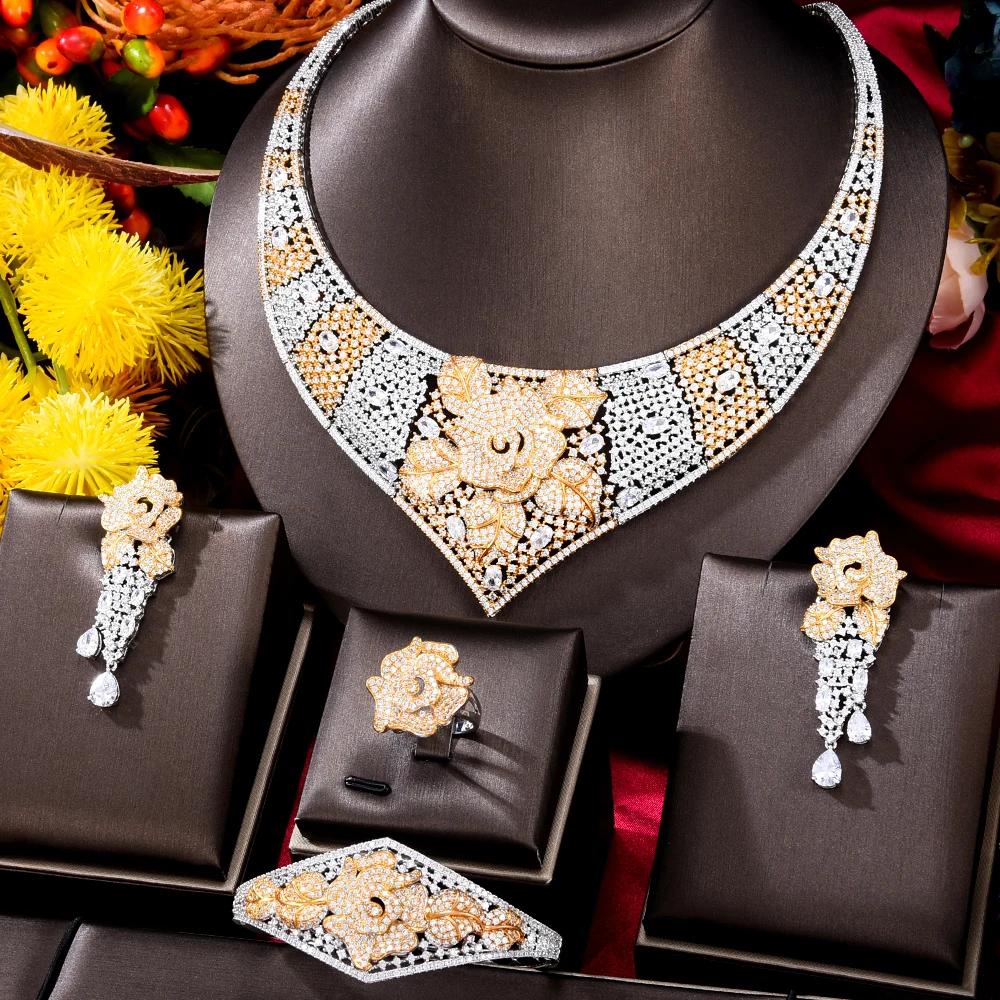 

GODKI New Noble Super Luxury Gorgeous African 4pcs Bridal Zircon CZ Jewelry Sets For Women Wedding Dubai Nigeria Party Jewelry