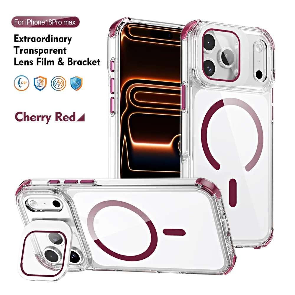 Luxuriöse Handyhülle mit magnetischem Ständer für iPhone 18 Pro Max 17 Air 16 15 14 13 12 11, Glas-Kameraschutz – Detail 13