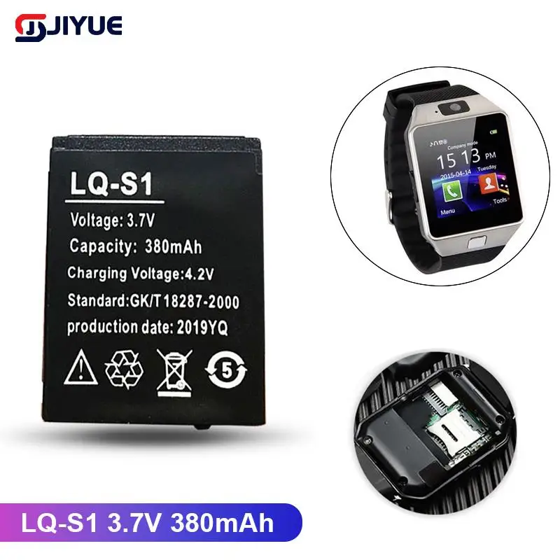 LQ-S1 3.7V 380mAh Rechargeable Li-ion Polymer Battery For Smart Watch AB-S1 DJ-09 DZ09 GJD HKS-S1 FYM-M9 SCX-M9 1pc