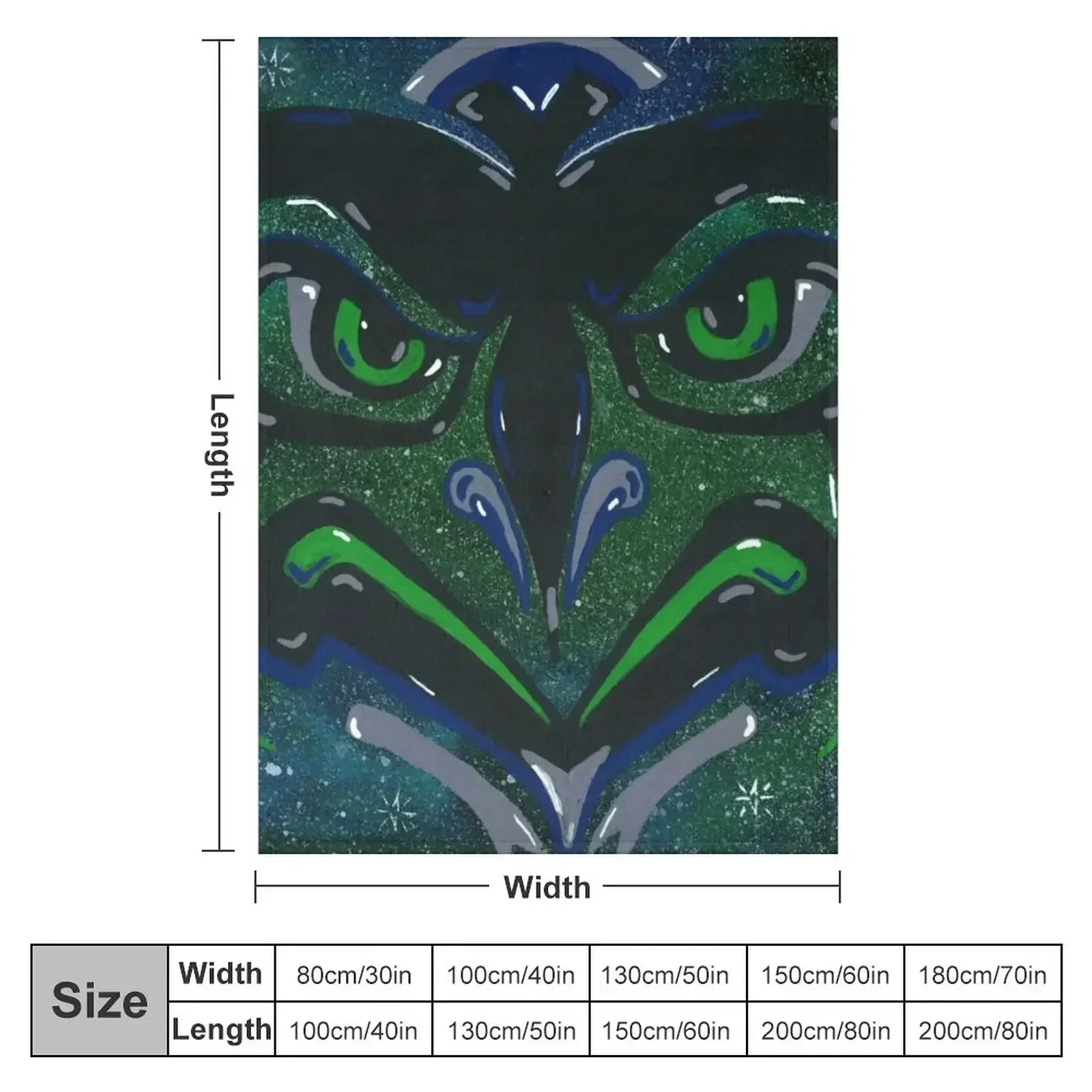Home Town Pride (SeaHawks) Throw Blanket couch cozy soft plush fuzzy picnic outdoor blanket