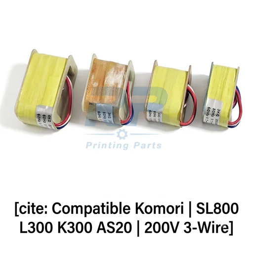 Compatible Komori SL800 L300 K300 AS20 Electromagnet Coil Impression Front Lay Feeder 3KG 8KG 3-Wire 200V Offset Press Parts