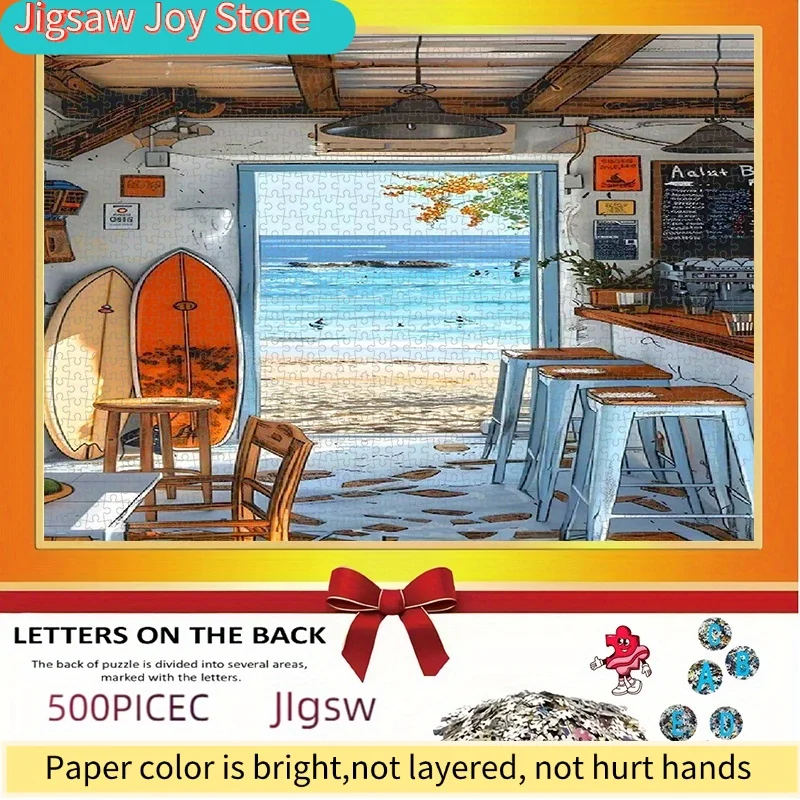 

Пазл, бумажный пазл-конструктор (Пляжное кафе, Доска для серфинга, Океан), пазл для взрослых, подходит для домашнего отдыха, подарок на праздник, для друга