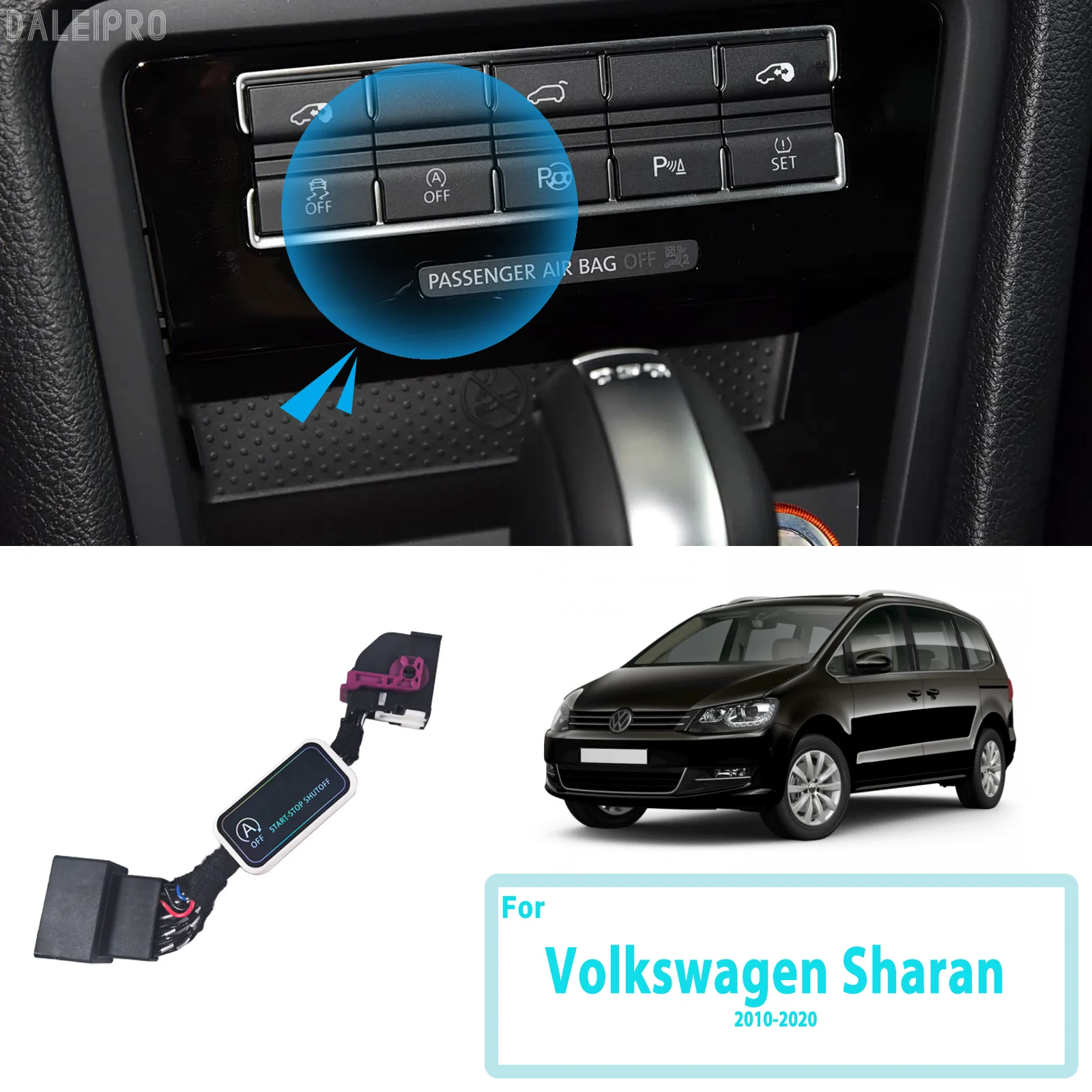 For Volkswagen VW Sharan 7N 2010-2019 2020 Automatic Stop Start Engine System Disable Smart Shut Down Car Start Stop Eliminator