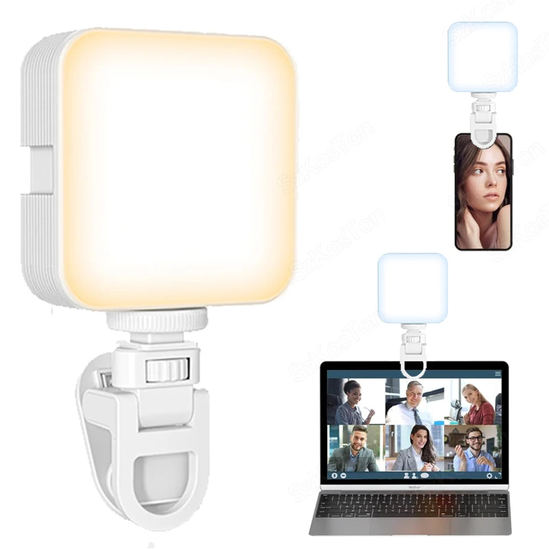 Smartphone Selfie Licht Selfie Video Conferentie Licht Draagbare Led Licht Compatibel Voor Mobiele Telefoon Ipad Iphone Laptop Camera