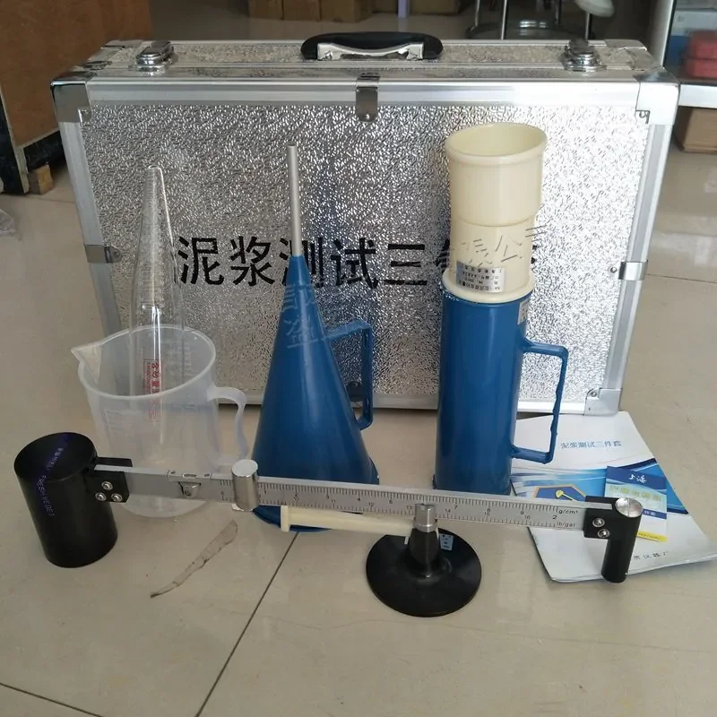 Mud three-piece set, cement slurry tester, viscosity measurement