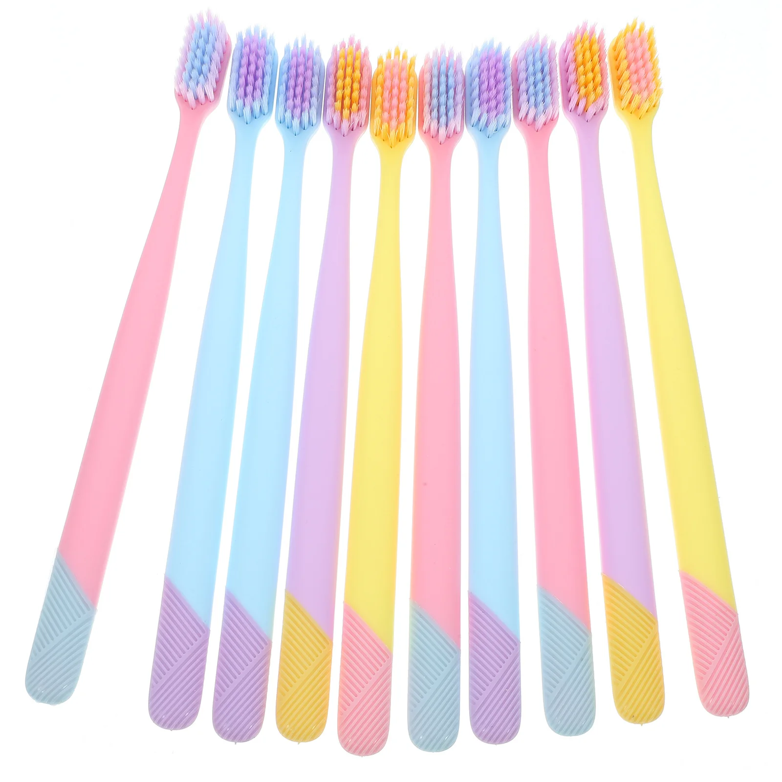 

10Pcs Soft Bristles Toothbrush Manual Teeth Brush Household Portable Travel Supple Bristles Gum Protection Ergonomic Design