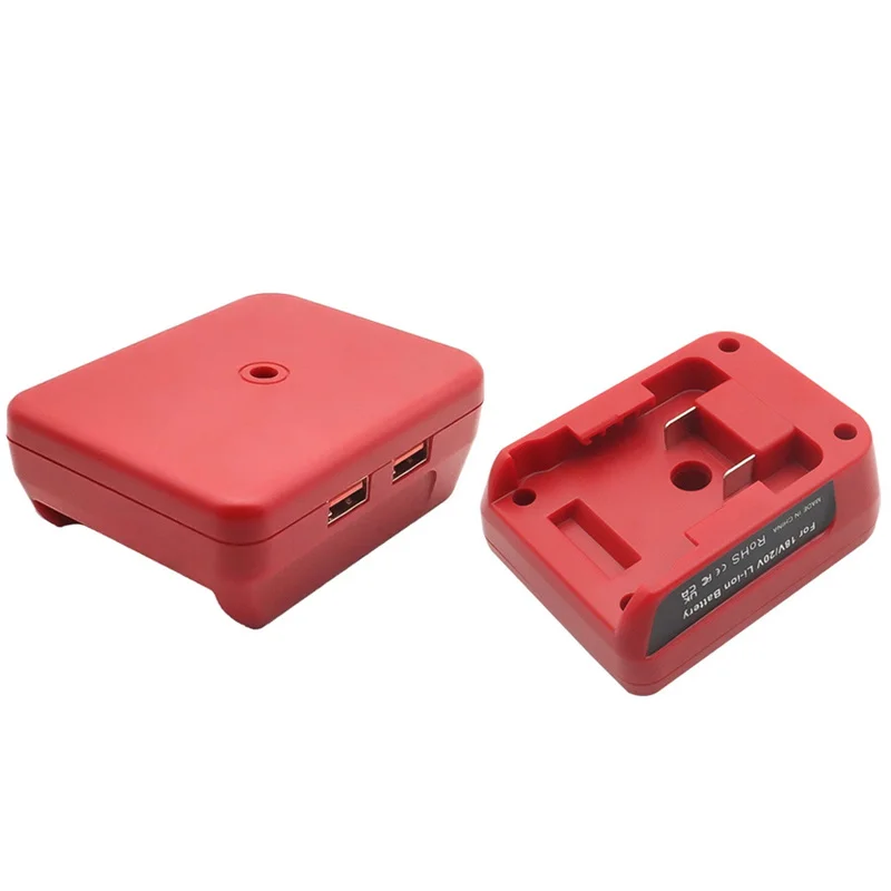 Адаптер аккумулятора с двумя портами быстрой зарядки USB для литий-ионных аккумуляторов Dewalt 18 В 20 В для Milwaukee 18 В для литиевых батарей M18