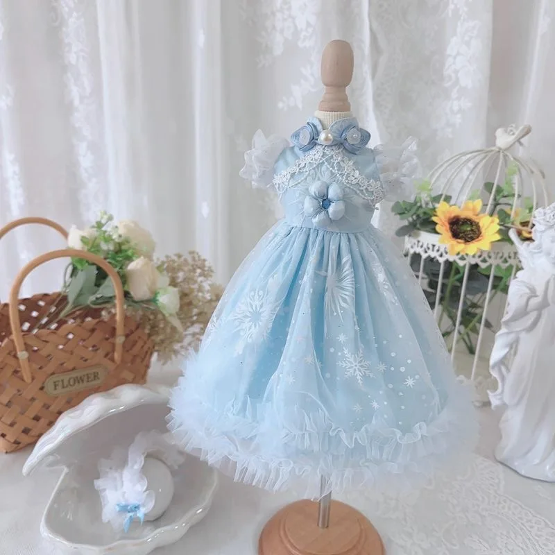 

Sky Blue 1/3 1/4 1/6 BJD Dress, Gauze Style Blythe-Clothes,15CM 20CM 40CM Cotton Doll Bow Skirt Free Shipping