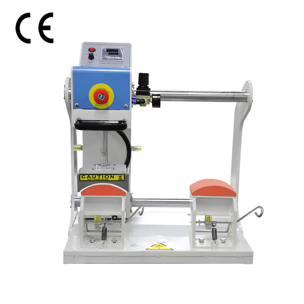 Pneumatic Upper Sliding  Double Station Travel Hat Hot Stamp 10*15Cm Combo Hat Heat Press Machine