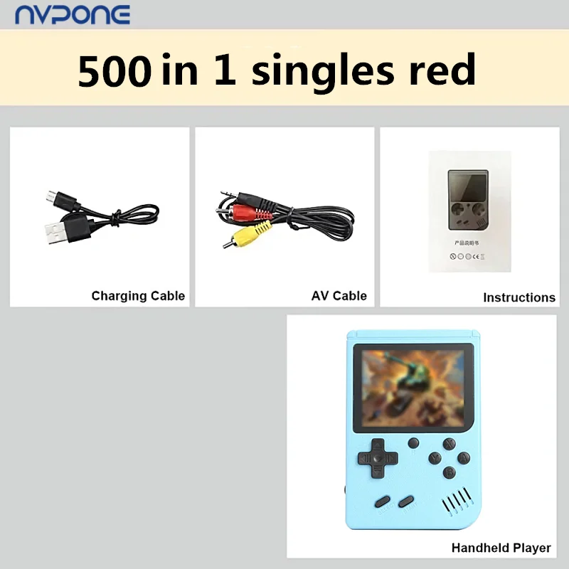 Built-in 500+ Classic arcade retro games Console for TV 5 inch Video Game Handheld Game Player for Game boy two player games