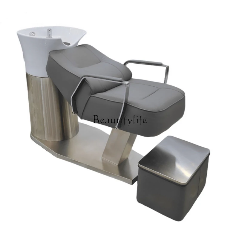

High-end Shampoo Bed for Hair Salons, Semi-Reclining Water Wash Bed for Hairdressing Shops