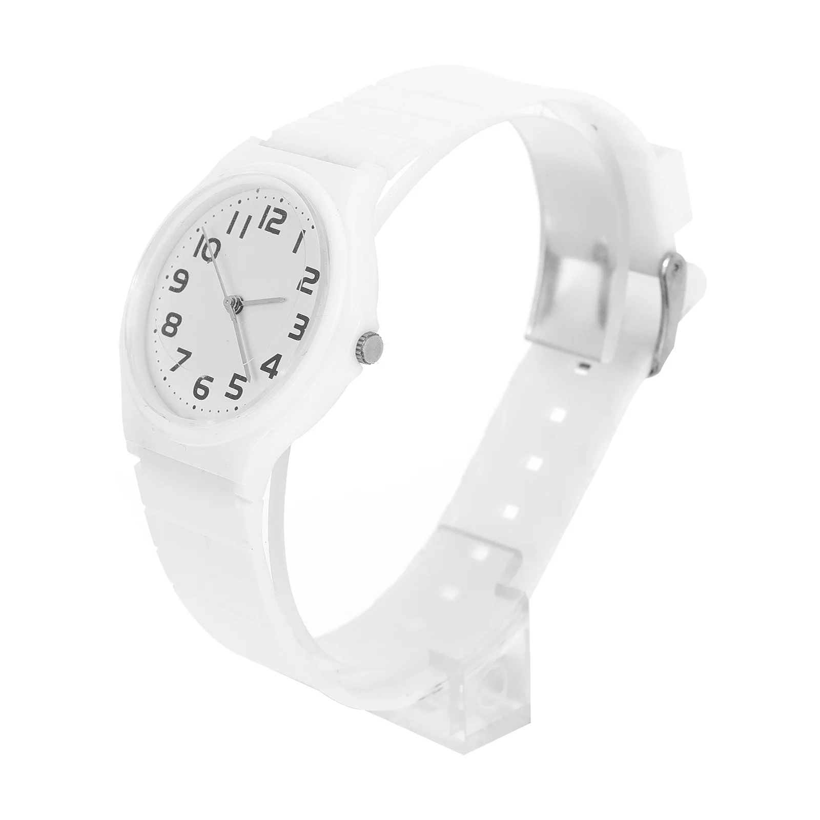 Waterproof Quartz Watch Casual Wrist Watch with Soft PU Strap Adjustable Buckle Comfortable for Students